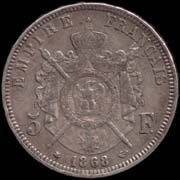 5 francs 1868